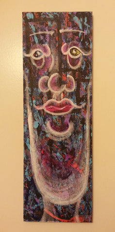 "Plum Sir" Original 24x8 By Tanis Clay